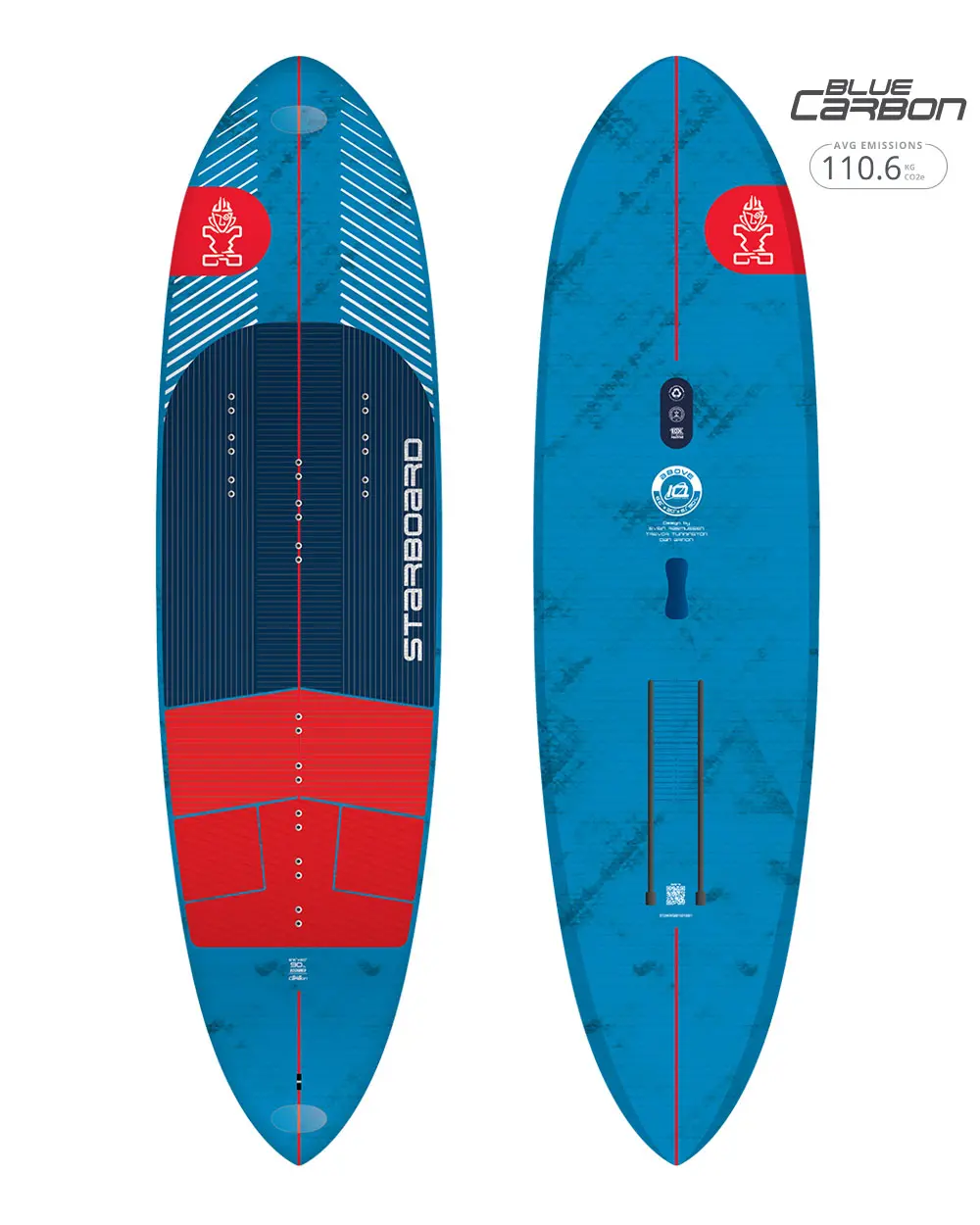 2025 Starboard 6'10" X 21" Above Blue Carbon Foil Board 1