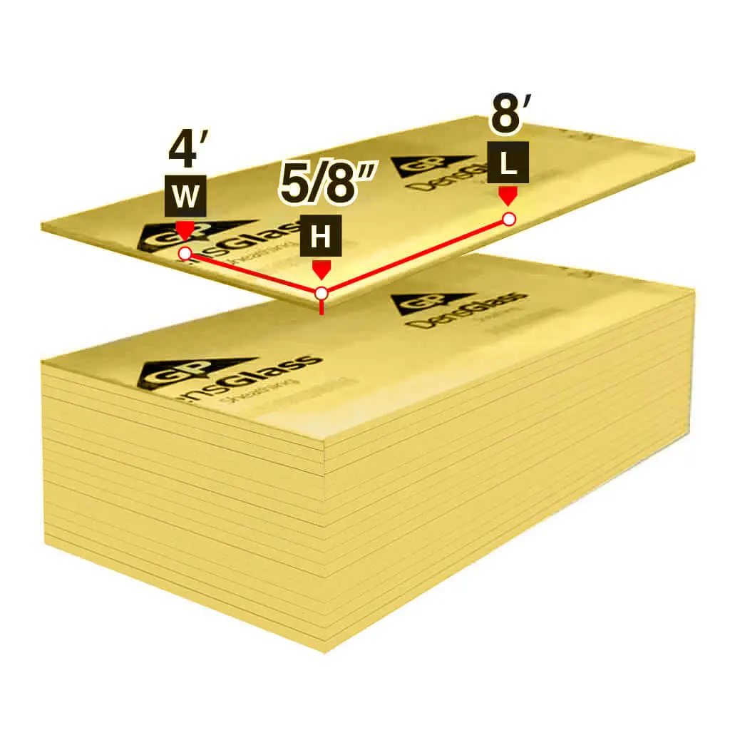 Densglass Gold 5/8 In. X 4 Ft. X 8 Ft. Type X Exterior Wall Sheathing 1