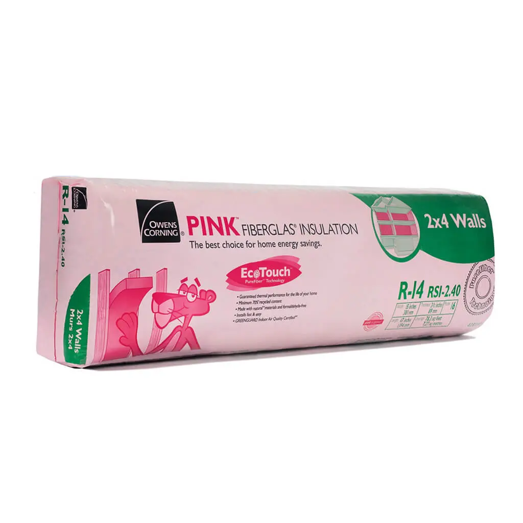 Owens Corning R-14 Ecotouch 15 In. X 47 In. X 3.5 In. Pink Fiberglas Insulation (78.3 Sq. Ft.) 1