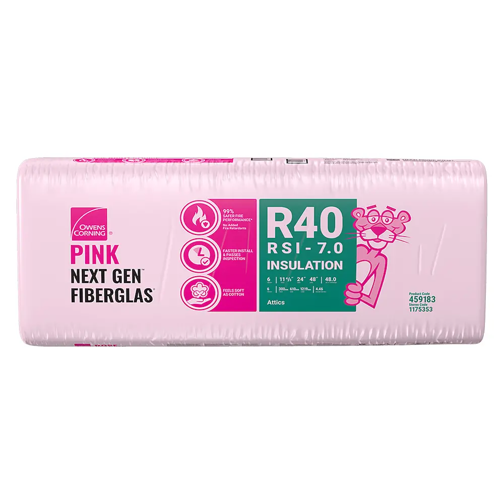 Owens Corning R-40 Ecotouch 24 In. X 48 In. X 11 In. Pink Fiberglas Insulation (48.0 Sq. Ft.) 1