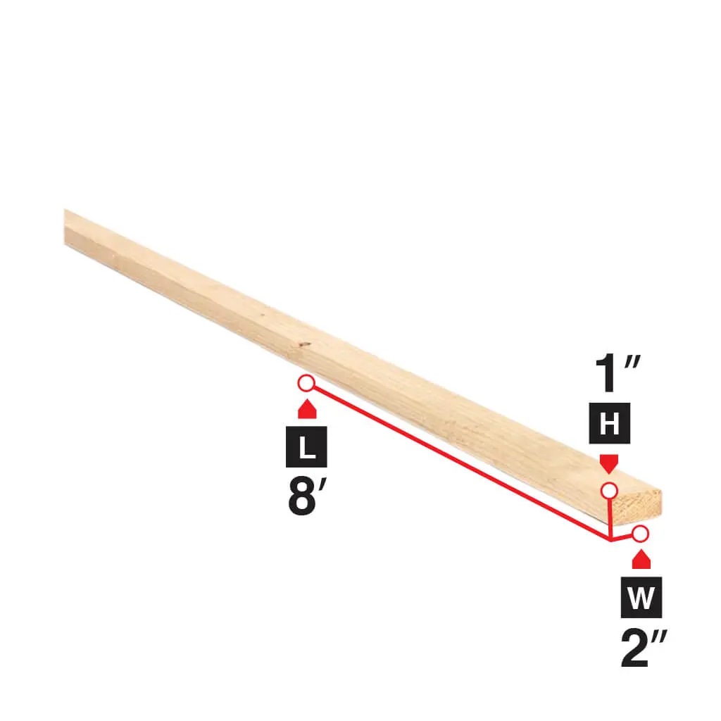 1 In. X 2 In. X 8 Ft. Spruce Lumber 1