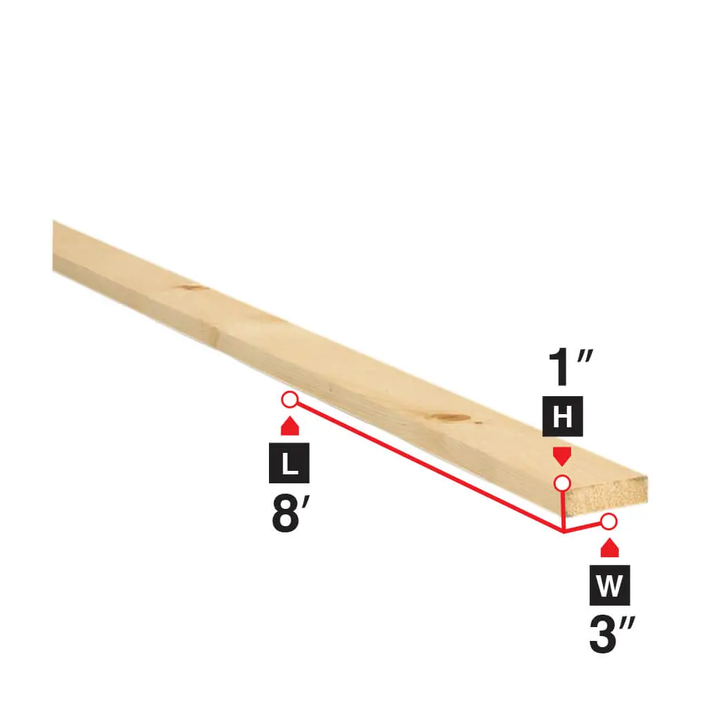 1 In. X 3 In. X 8 Ft. Spruce Lumber 1