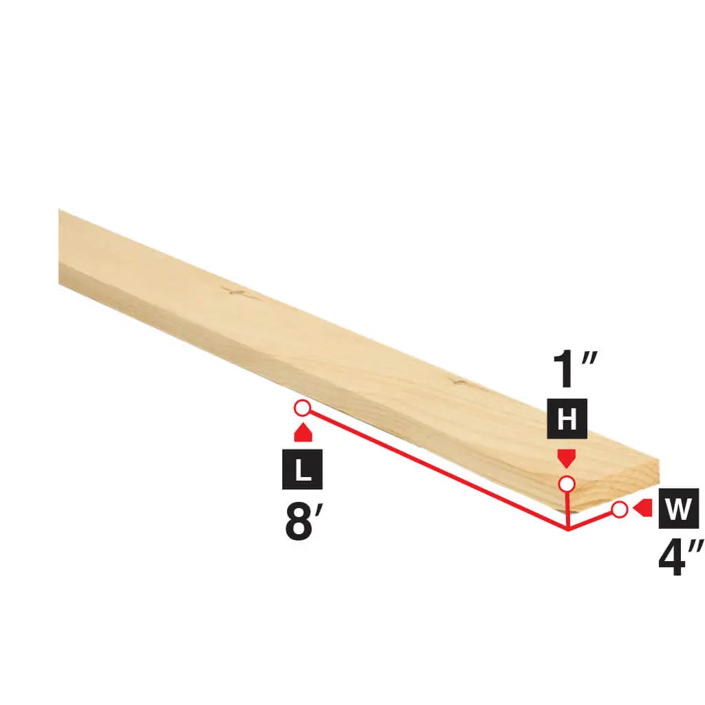 1 In. X 4 In. X 8 Ft. Spruce Lumber 1
