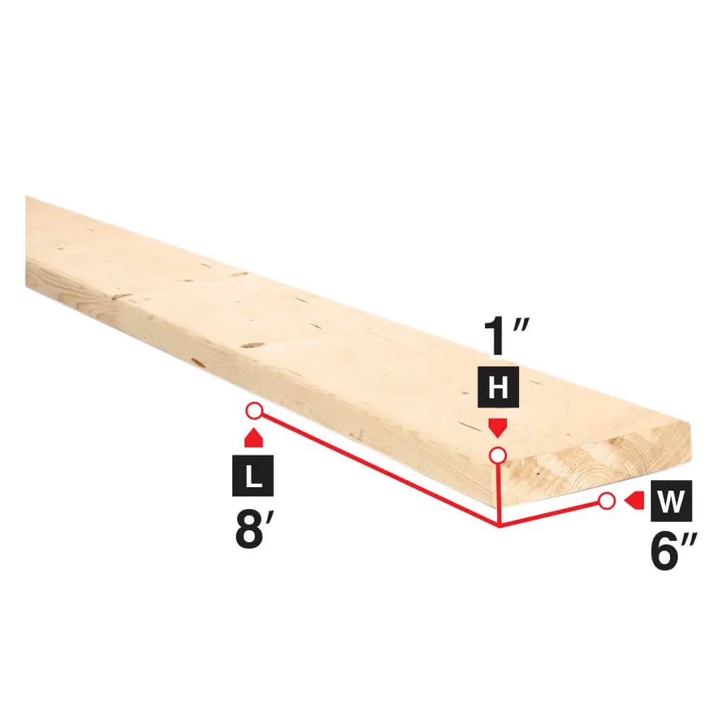 1 In. X 6 In. X 8 Ft. Spruce Lumber 1