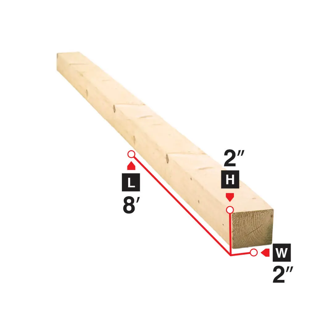 2 In. X 2 In. X 8 Ft. Spruce Lumber 1