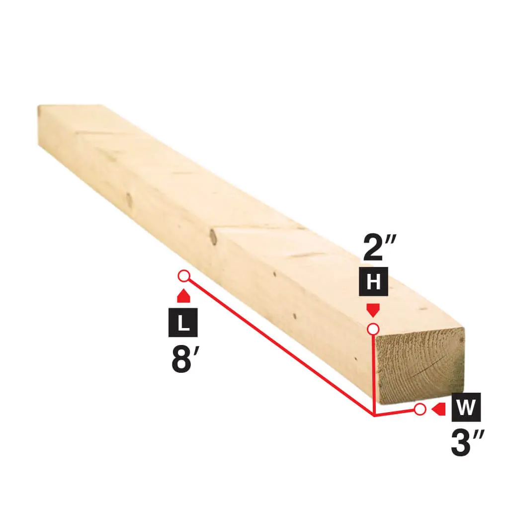 2 In. X 3 In. X 8 Ft. Spruce Lumber 1