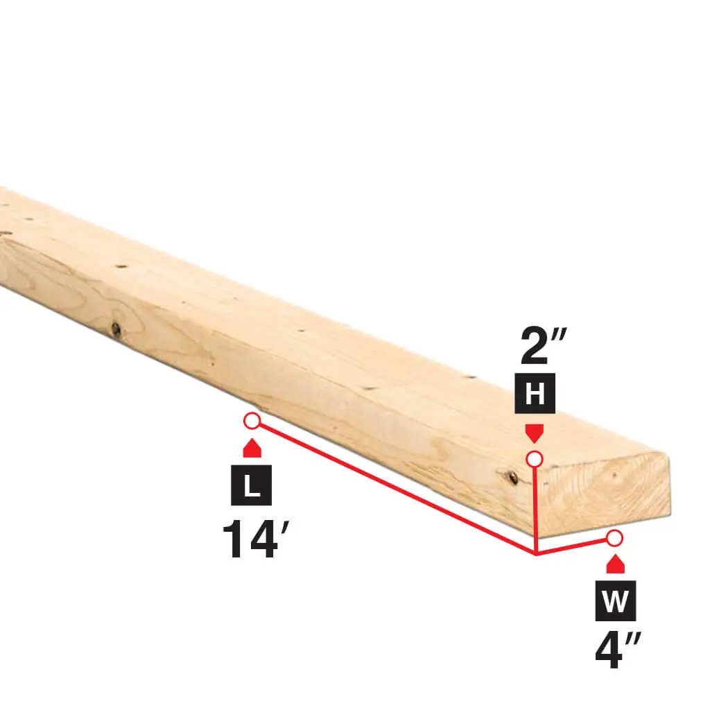2 In. X 4 In. X 14 Ft. Spruce Lumber 1