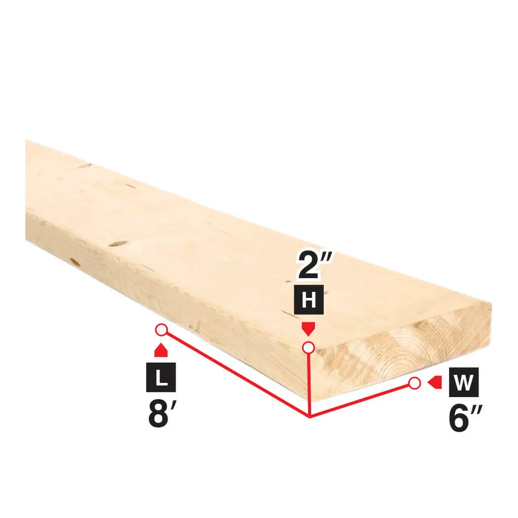 2 In. X 6 In. X 8 Ft. Spruce Lumber 1