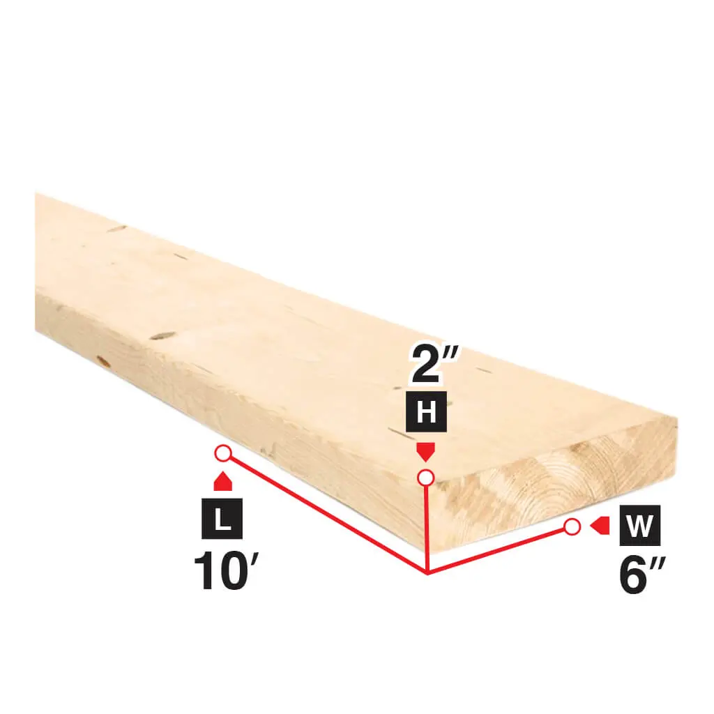 2 In. X 6 In. X 10 Ft. Spruce Lumber 1