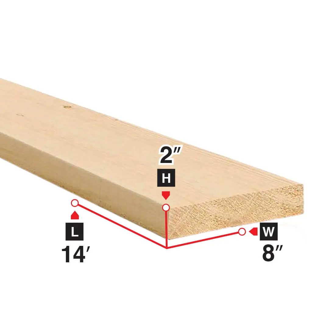 2 In. X 8 In. X 14 Ft. Spruce Lumber 1