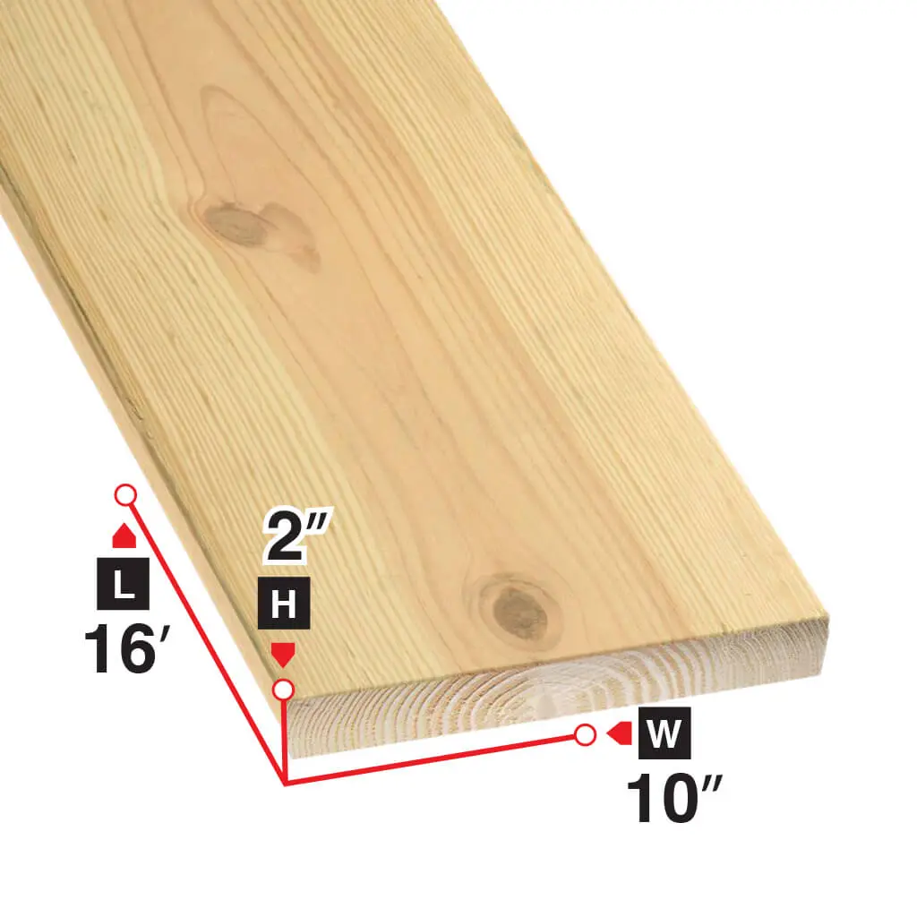 2 In. X 10 In. X 16 Ft. Spruce Lumber 1