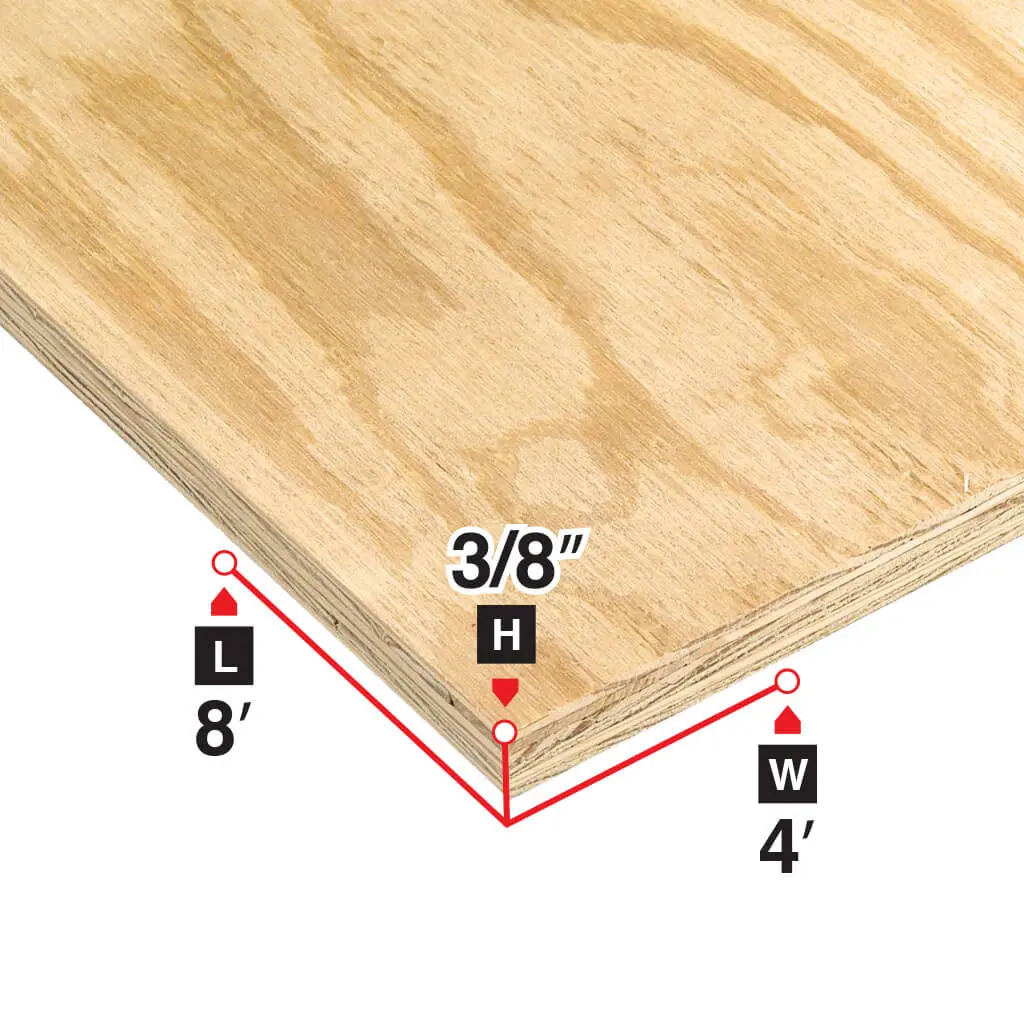 3/8 In. X 4 Ft. X 8 Ft. Standard Spruce Plywood 1