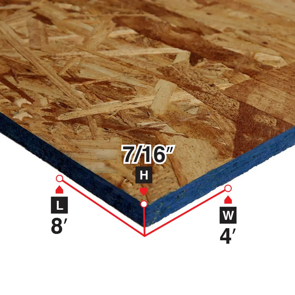 7/16 In. X 4 Ft. X 8 Ft. Osb Oriented Strand Board 1