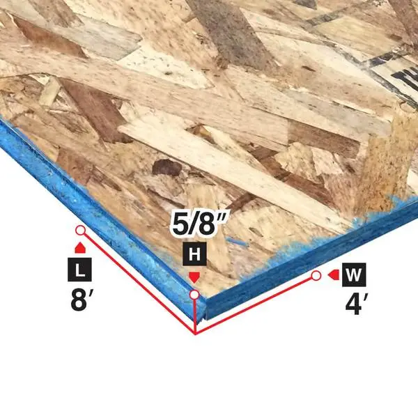 5/8 In. X 4 Ft. X 8 Ft. Tongue And Grooved Osb Oriented Strand Board 1