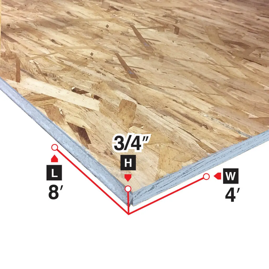 3/4 In. X 4 Ft. X 8 Ft. Tongue And Grooved Oriented Strand Board 1