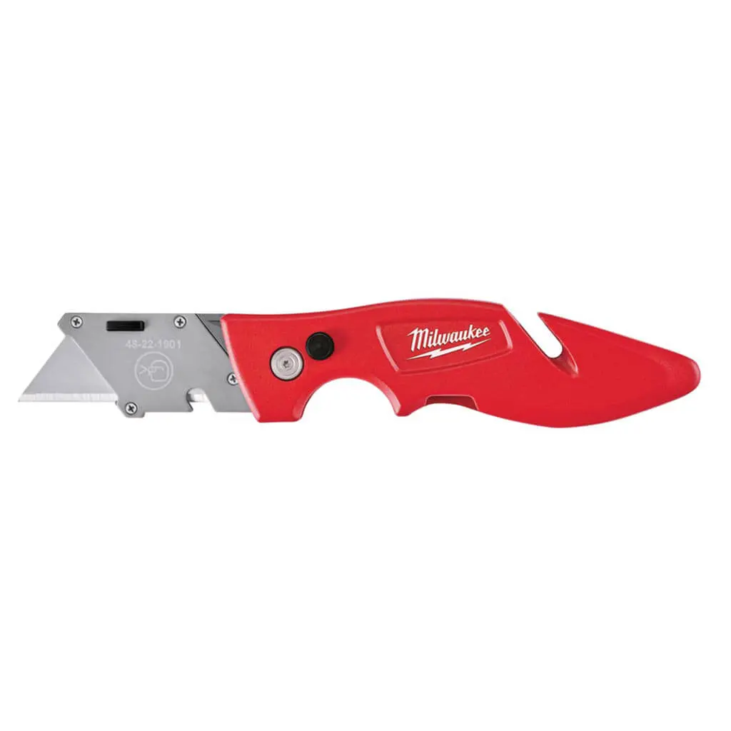 Milwaukee 48-22-1901 7-1/4 In. Fastback Flip Open Replaceable Blade Pocket Utility Knife With Wire Stripper And Belt Clip 1