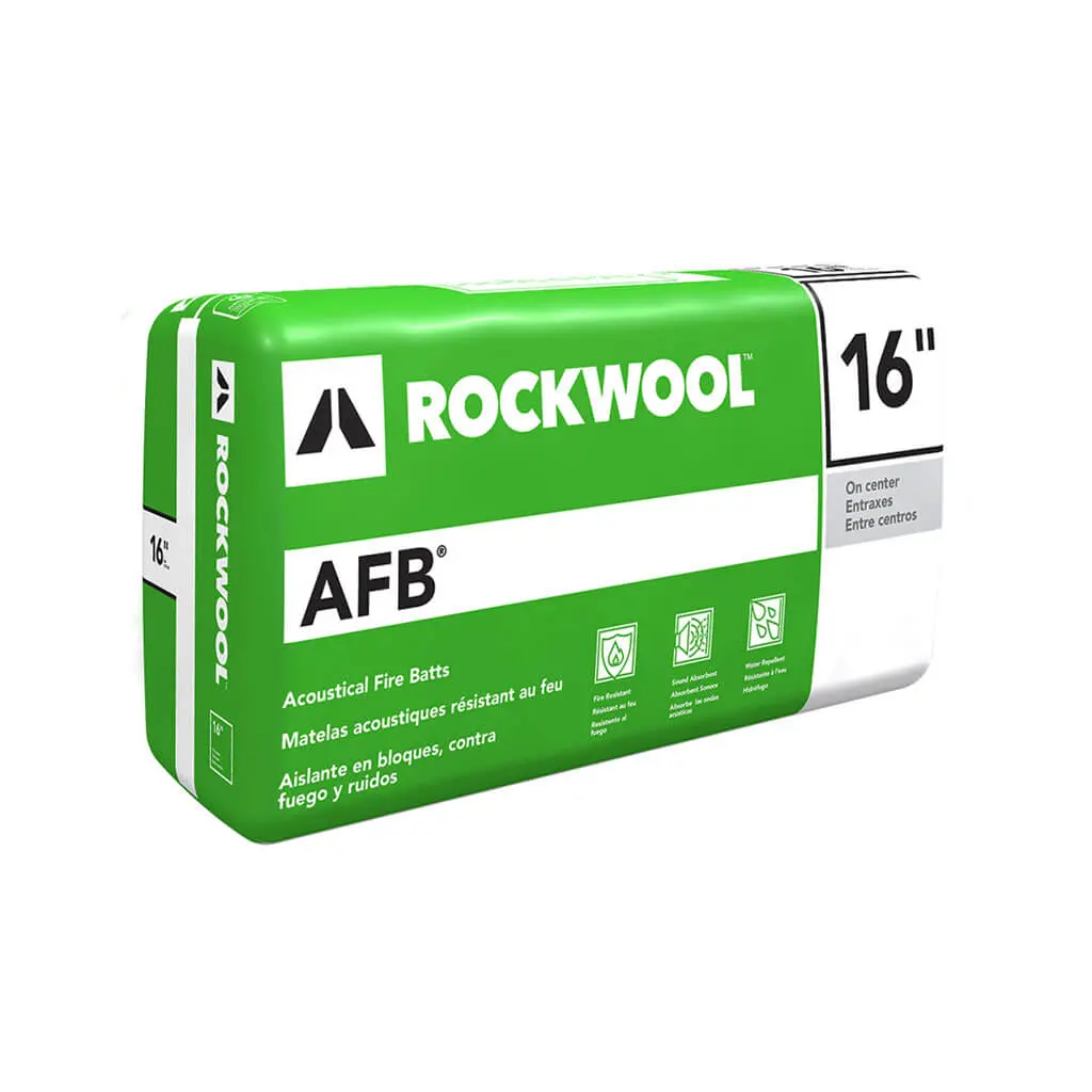 Rockwool Afb 1.5 In. X 16 In. X 48 In. Acoustical Fire Batts (96 Sq. Ft. Per Bag) 1
