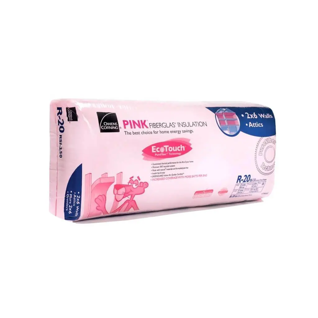 Owens Corning R-20 Ecotouch 23 In. X 47 In. X 6 In. Pink Fiberglas Insulation (120.1 Sq. Ft.) 1