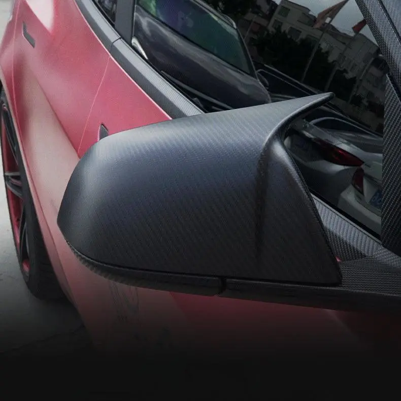 [Real Carbon Fiber] Model 3 Gt Style Side Mirror Cover, Rear View Mirrors Cover Cap (2 Pcs) For Tesla(2017-2025) 1
