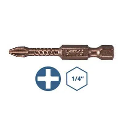 Vega P190p3a-C1 #3 X 3-1/2 In. Phillips Drive Impactech Gunmetal Bronze Power Bit 1