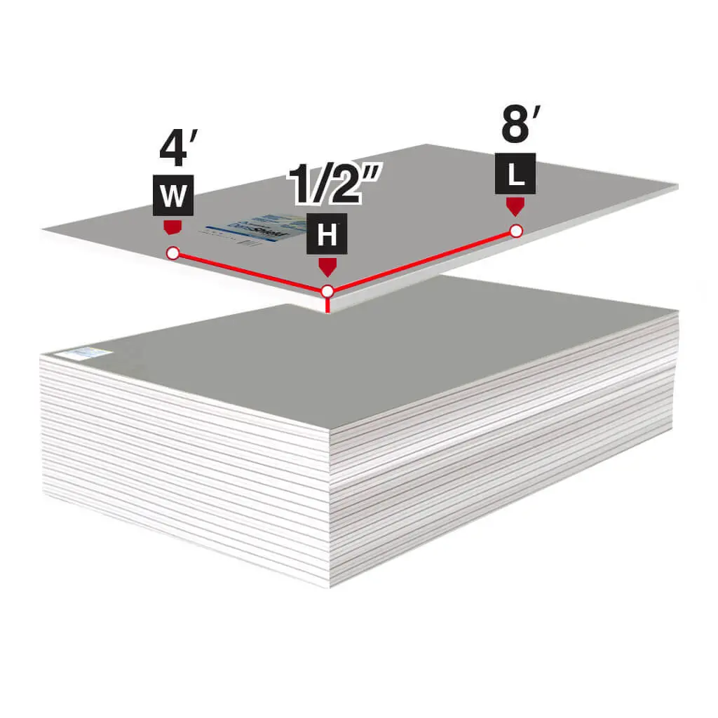 Densshield 1/2 In. X 4 Ft. X 8 Ft. Gypsum Tile Backer Board 1