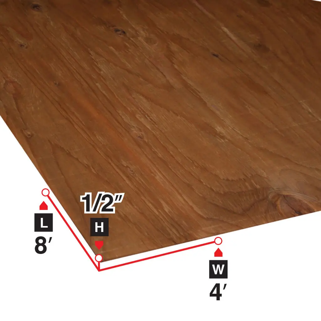1/2 In. X 4 Ft. X 8 Ft. Sienna Brown Pressure Treated Plywood 1