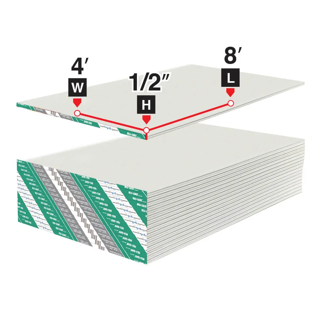 1/2 In. X 4 Ft. X 8 Ft. Mold Guard Drywall Panel 1