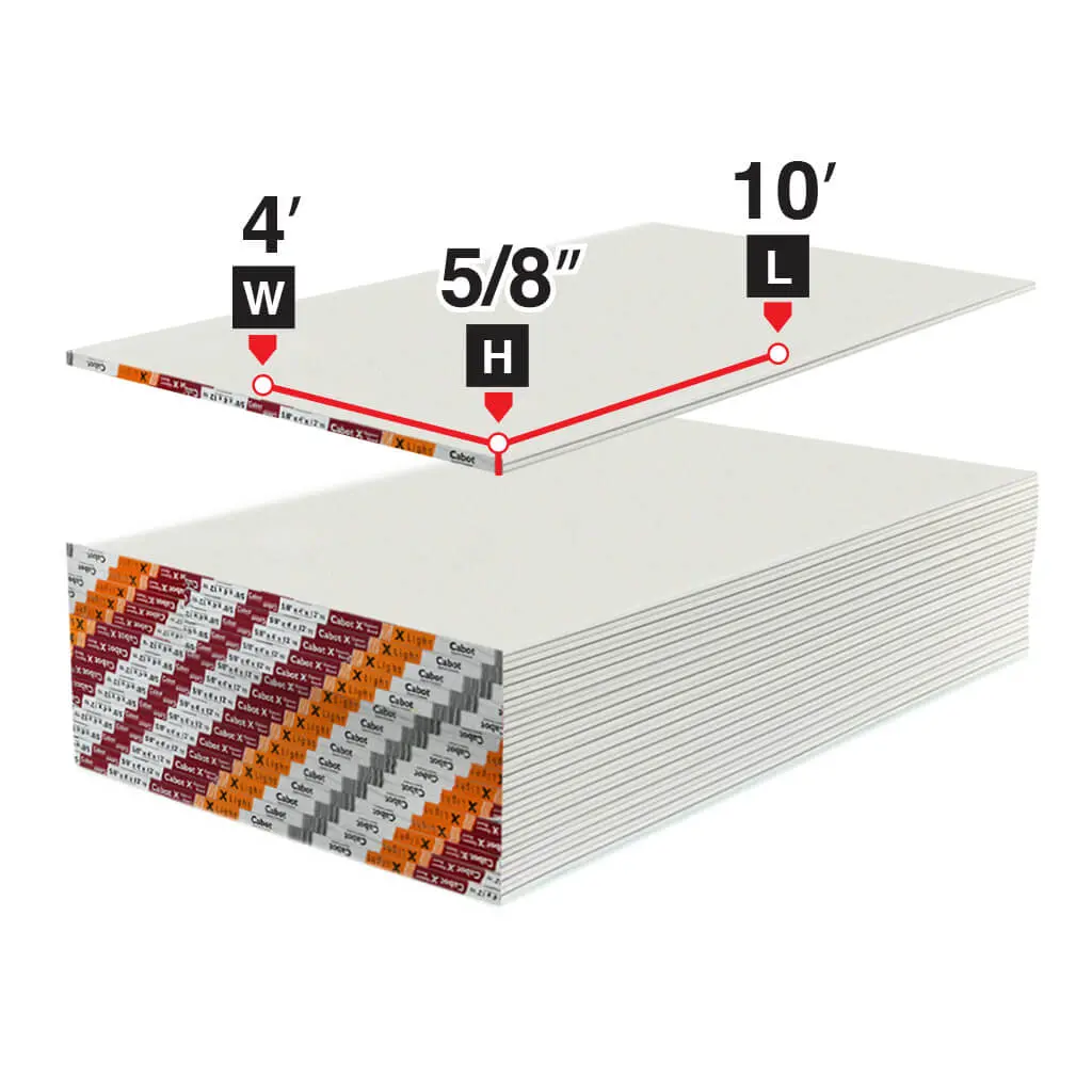5/8 In. X 4 Ft. X 10 Ft. Fire-Rated Type X Drywall Panel 1
