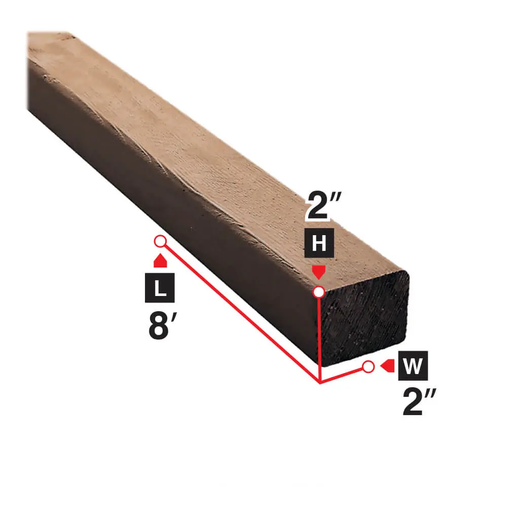 2 In. X 2 In. X 8 Ft. Brown Pressure Treated Lumber 1