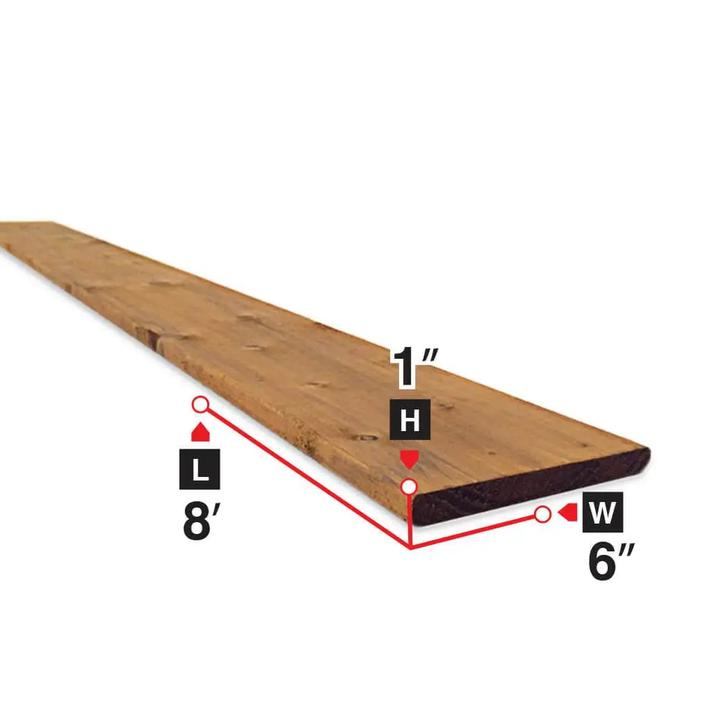1 In. X 6 In. X 8 Ft. Brown Pressure Treated Lumber 1
