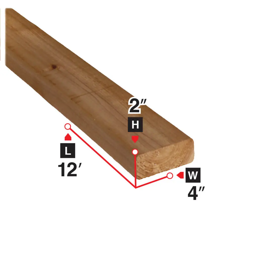 2 In. X 4 In. X 12 Ft. Brown Pressure Treated Lumber 1