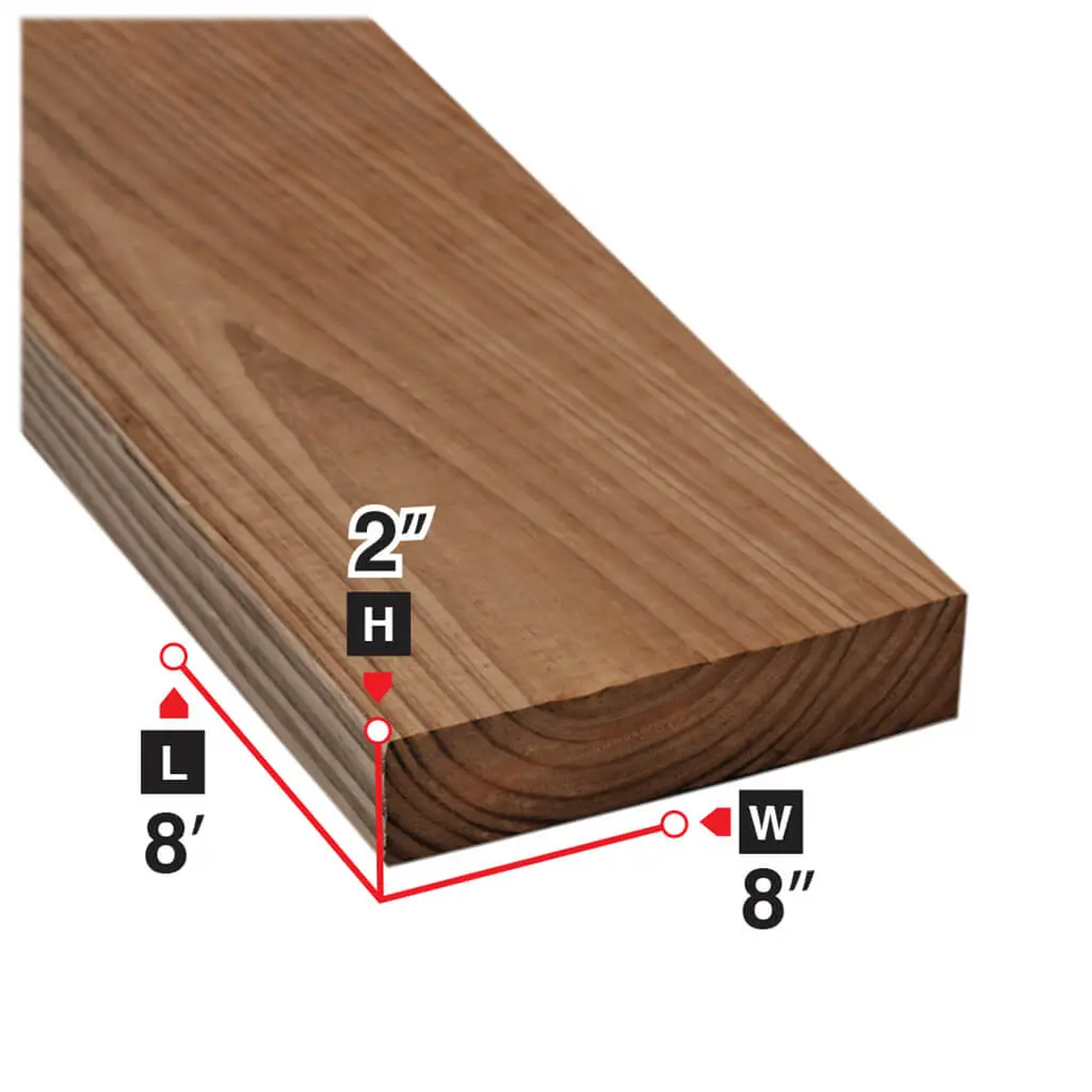 2 In. X 8 In. X 8 Ft. Brown Pressure Treated Lumber 1