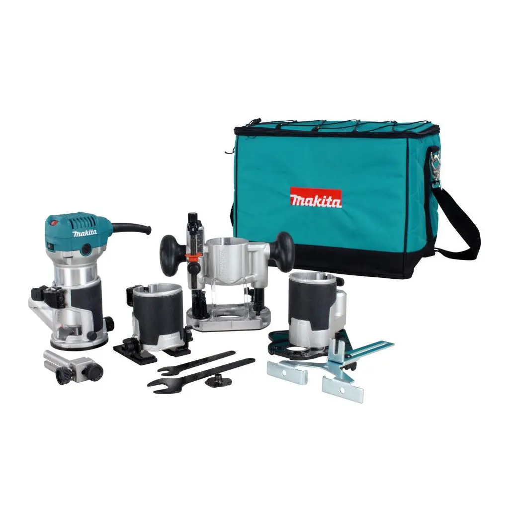 Makita Rt0701cx8 6.5 Amp 1-1/4 Hp 1/4 In. - 3/8 In. Compact Router/Trimmer Kit 1