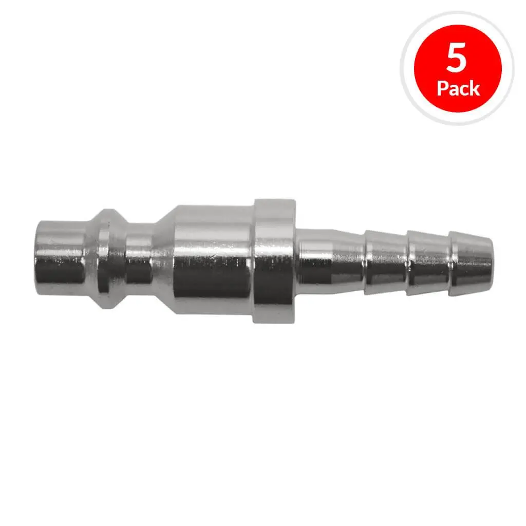 Duradrive Mp20h-5 1/4 In. Brass Barbed Quick-Connect Coupler Air Hose Fitting (5-Pack) 1