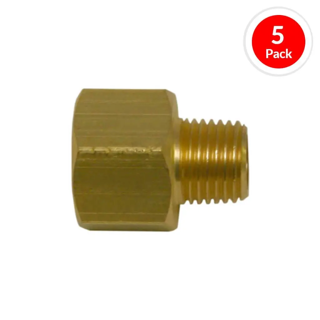 Duradrive P6125 3/8 In. Female X 1/4 In. Male Brass Coupler Air Hose Fitting (5-Pack) 1