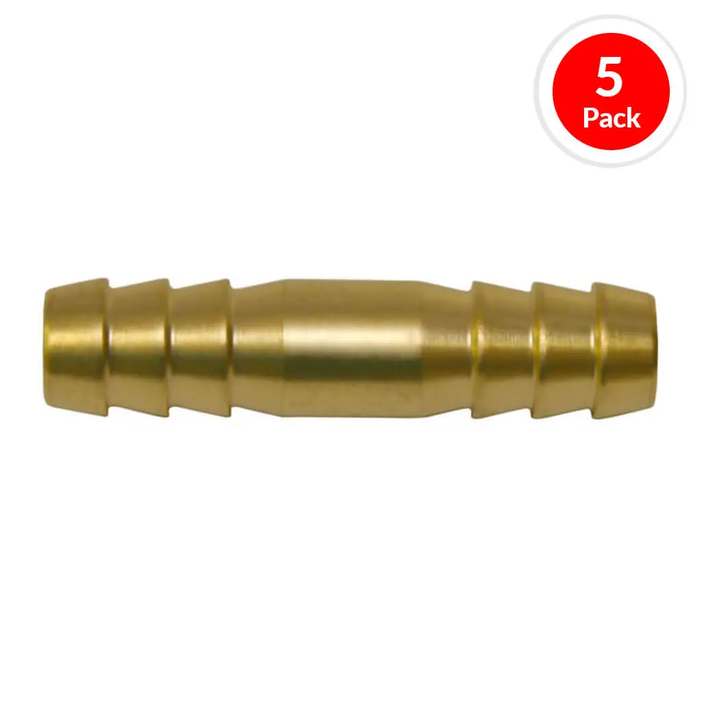 Duradrive P335 3/8 In. Brass Mender Coupler Air Hose Fitting (5-Pack) 1
