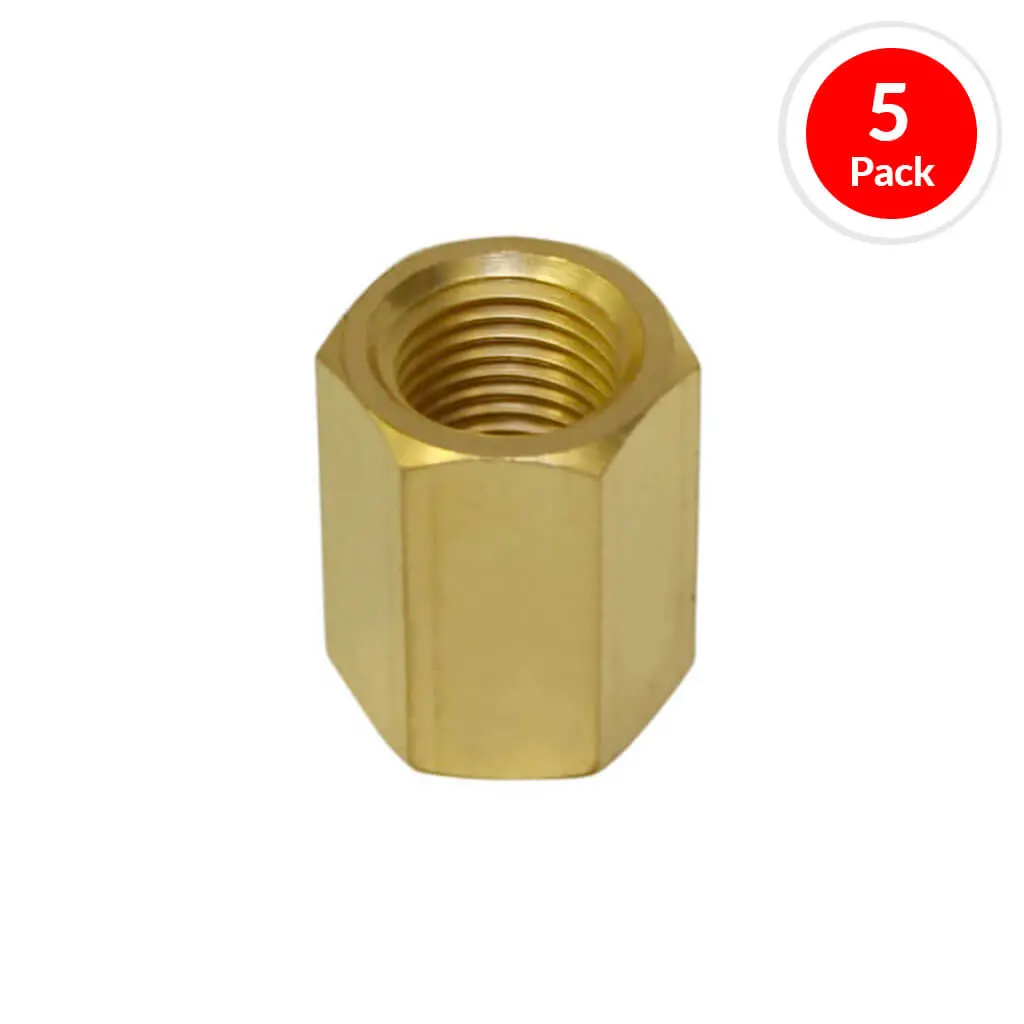 Duradrive P525 1/4 In. Female X 1/4 In. Female Brass Coupler Air Hose Fitting (5-Pack) 1