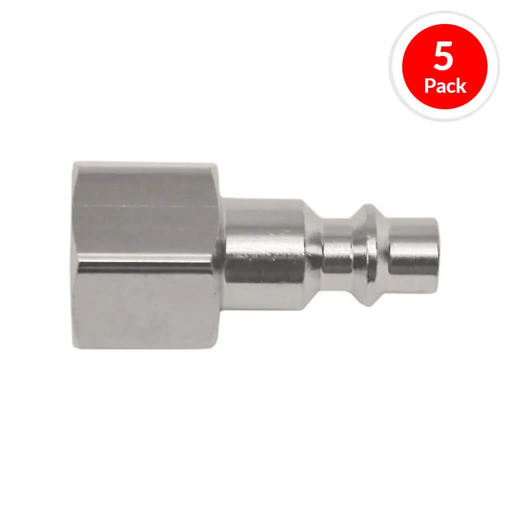 Duradrive Mp30f-5 3/8 In. Brass Female Plug Coupler Air Hose Fitting (5-Pack) 1