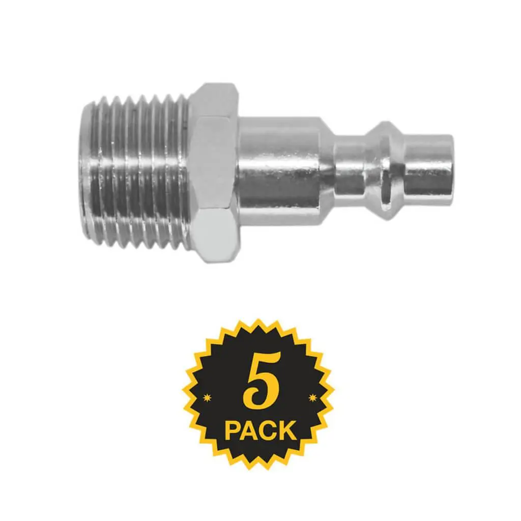 Duradrive Mp30m-5 3/8 In. Male Plug Coupler Air Hose Fitting (5-Pack) 1