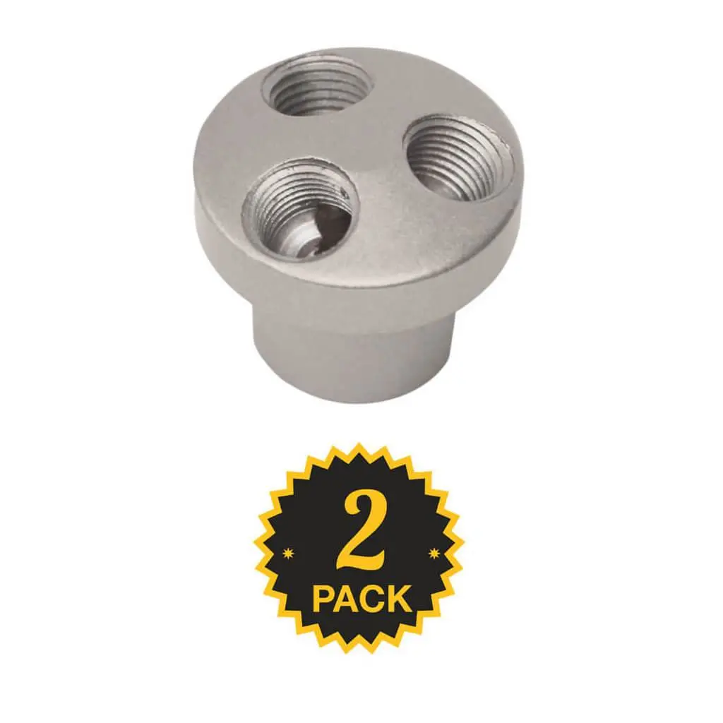Duradrive Ya3-2 Air Hose Round 3-Way Manifold Connector (2-Pack) 1