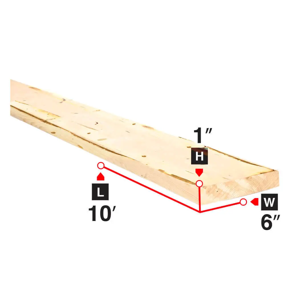 1 In. X 6 In. X 10 Ft. Economy Spruce Lumber 1