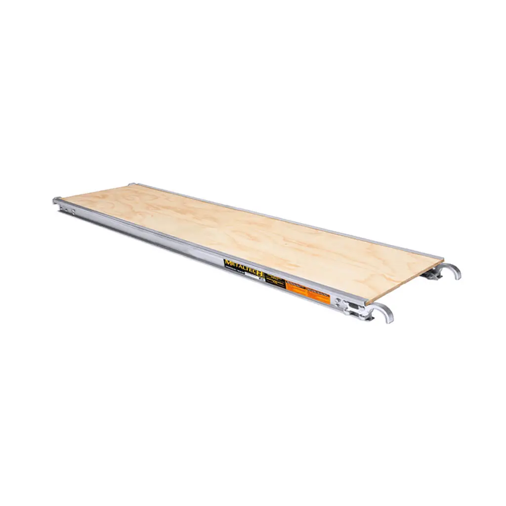 Metaltech M-Mpp719 7 Ft. X 19 In. Aluminum Scaffold Platform With Plywood Deck 1