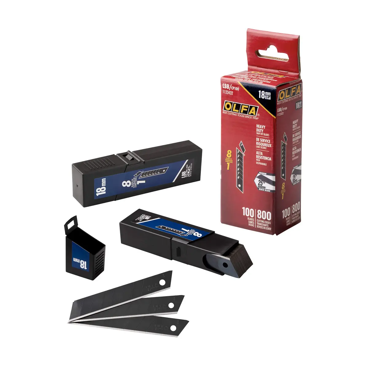 Olfa Heavy-Duty Snap Off Knife Blades 18Mm 100 Pack 1