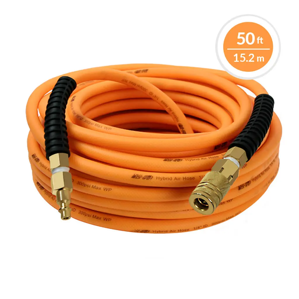 Duradrive 1/4 In. X 50 Ft. Hybrid Polymer Air Hose With Swivel Fitting 1