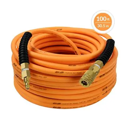Duradrive Dypa14100f 1/4 In. X 100 Ft. Hybrid Polymer Air Hose With Swivel Fitting 1
