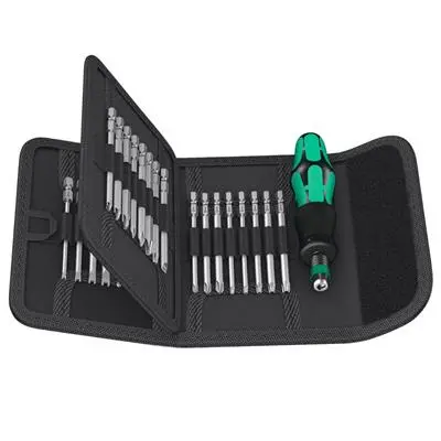 Wera 05059297001 33-Piece Kraftform Kompakt 62 Quick-Release Chuck Screwdriver And Bit Set 1