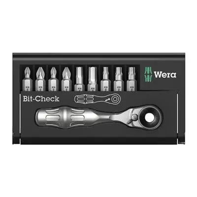 Wera 05073645001 Bit-Check 10 Zyklop Mini 1 Ratchet And Bit Set (10-Piece) 1