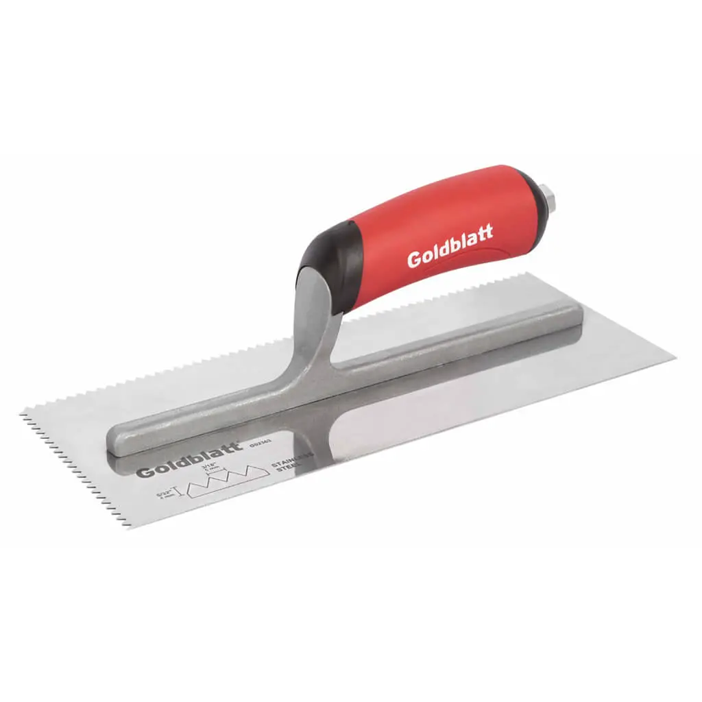 Goldblatt 4-1/2 In. X 11 In. X 3/16 In. X 5/16 In. V-Notch Trowel 1