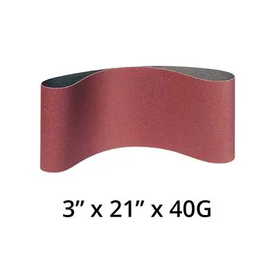 Klingspor 4137 Ls 309 Xh 3 In. X 21 In. X 40 Grit Sanding Belt For Hand Held Machines For Wood, Metal And Nf Metals (10-Pack) 1