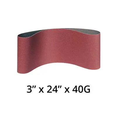 Klingspor 37285 Ls 309 Xh 3 In. X 24 In. X 40 Grit Sanding Belt For Hand Held Machines For Wood, Metal And Nf Metals (10-Pack) 1